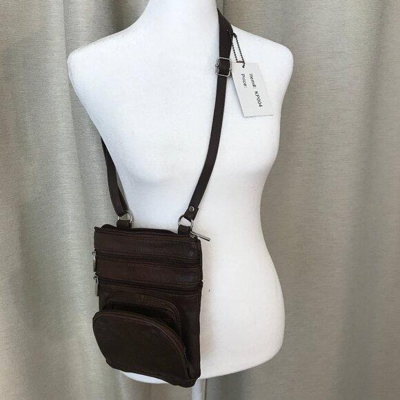 Small Brown Genuine Leather Shoulder Bag - Brand New with Tags! - Picture 6 of 6